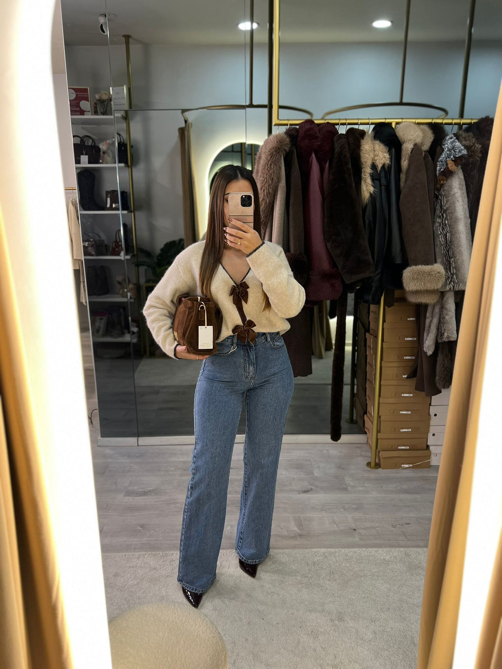 Calças Cherry Detail