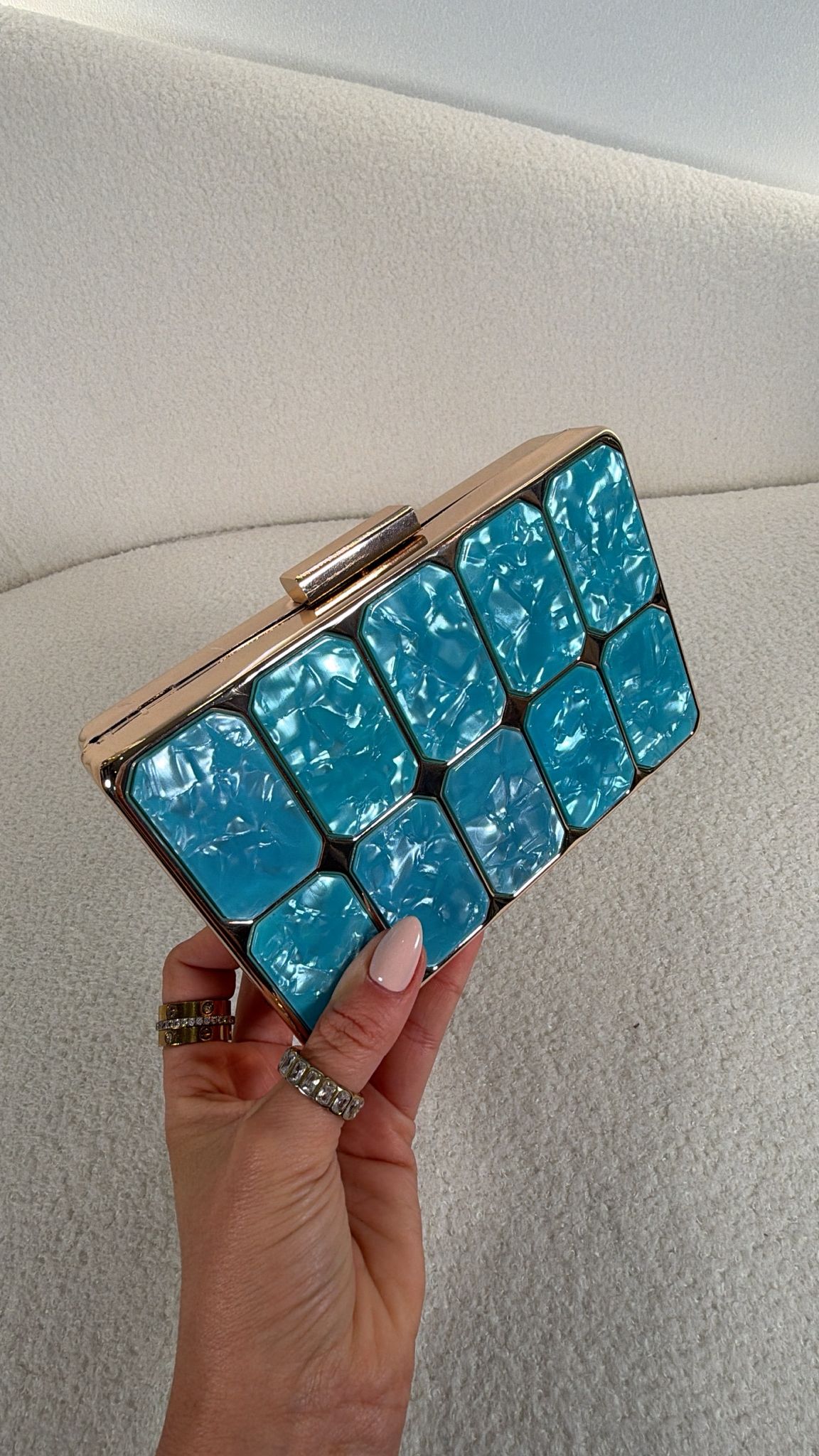 Clutch Aqua Mosaic