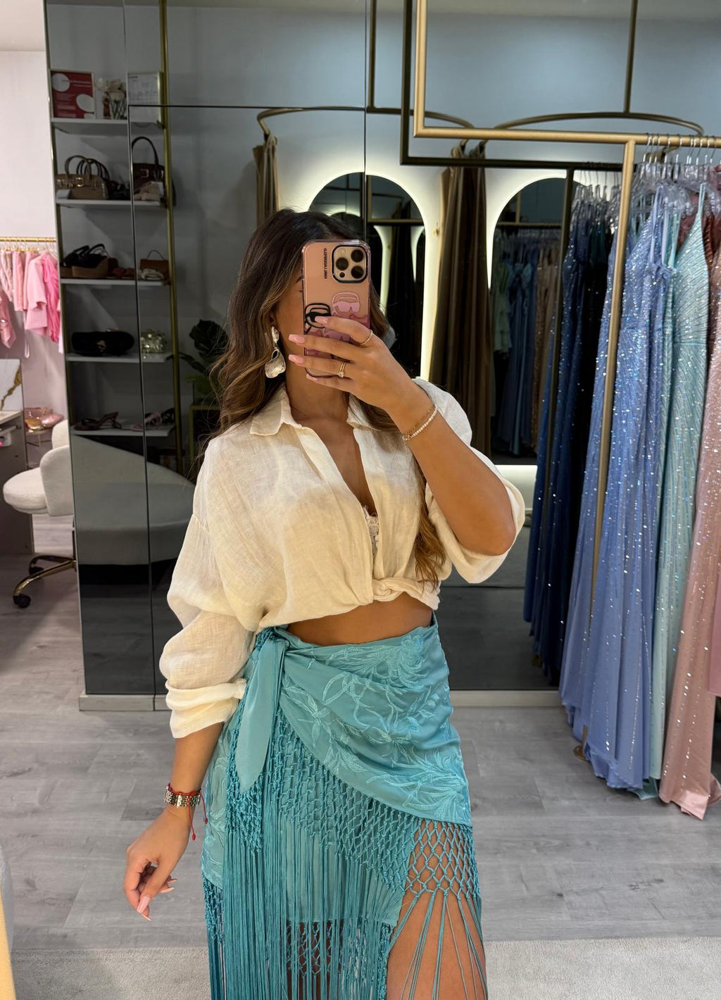 Camisa Curta em Linho 100%