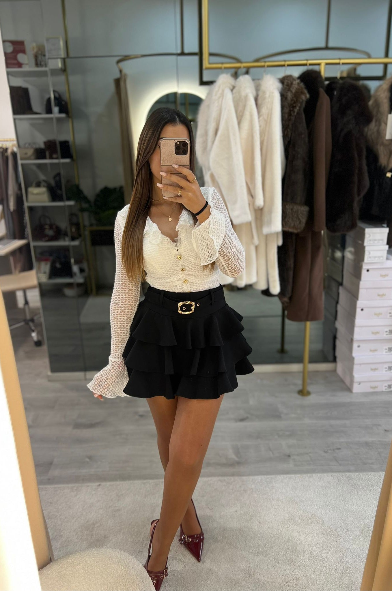 Saia com Folhos – Georgia