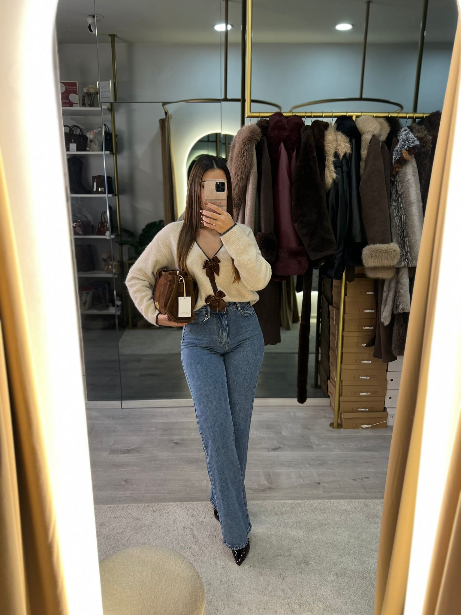 Calças Cherry Detail