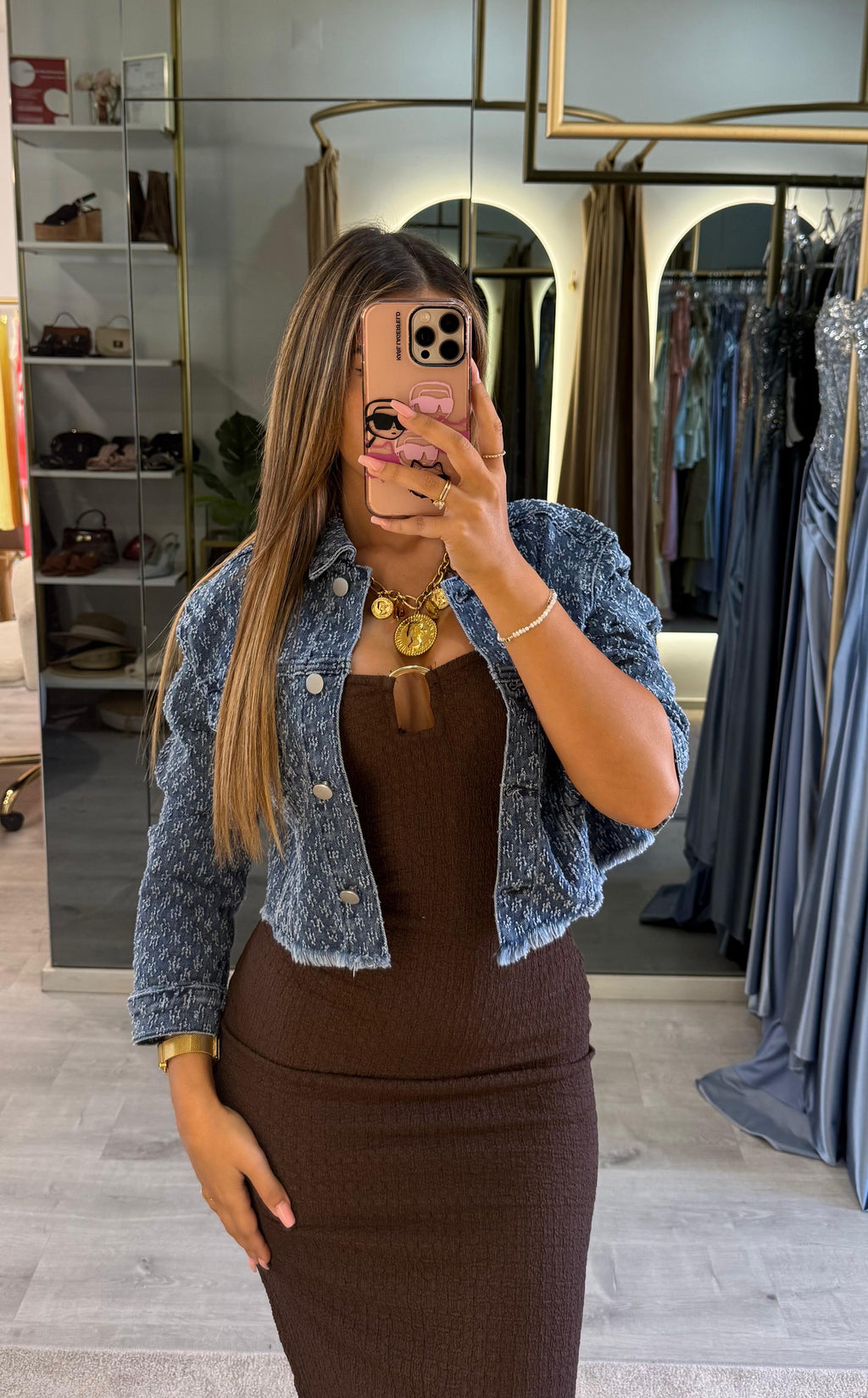 Casaco Denim Texture