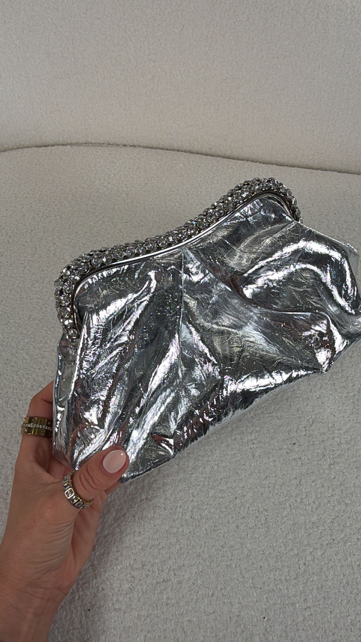 Clutch Silver Glam