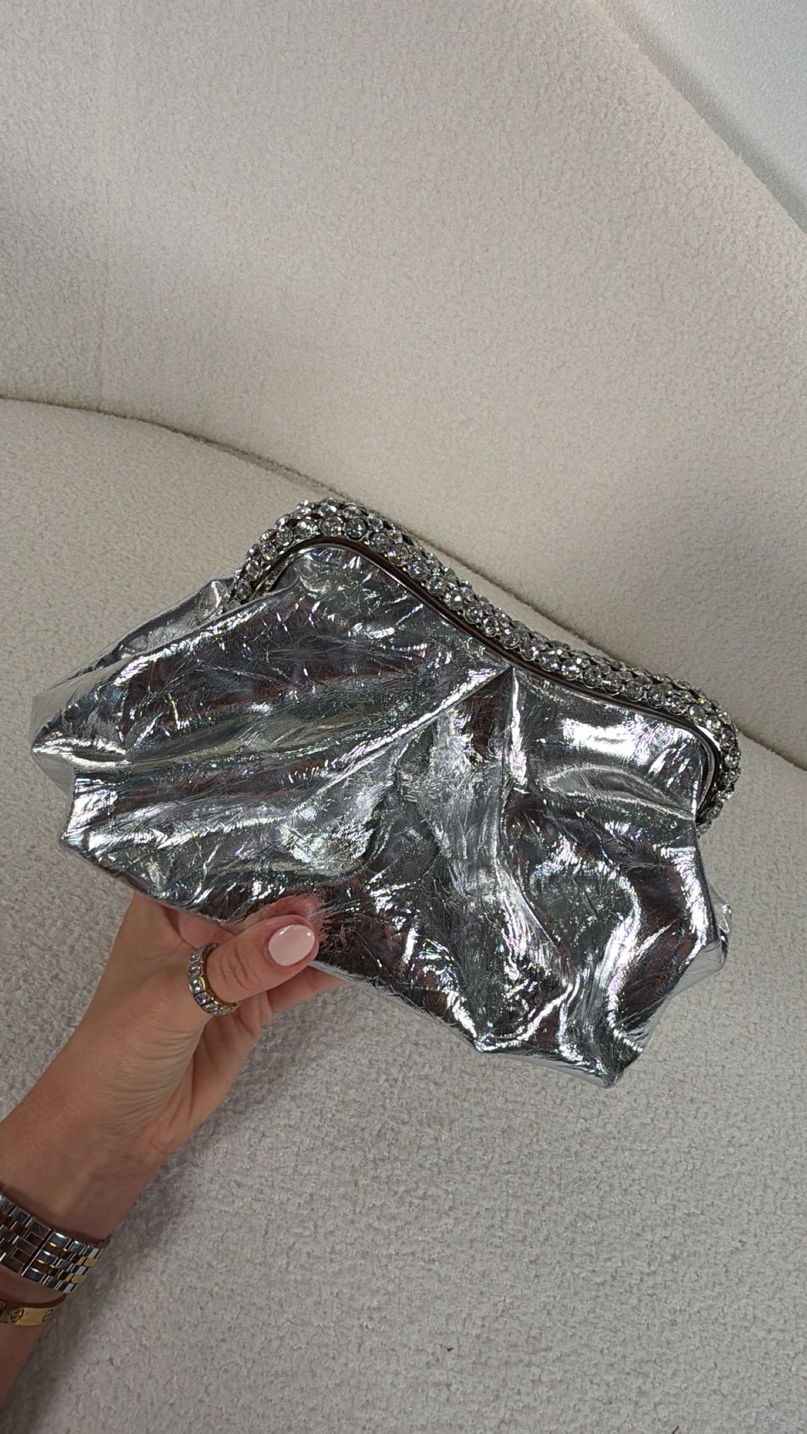Clutch Silver Glam