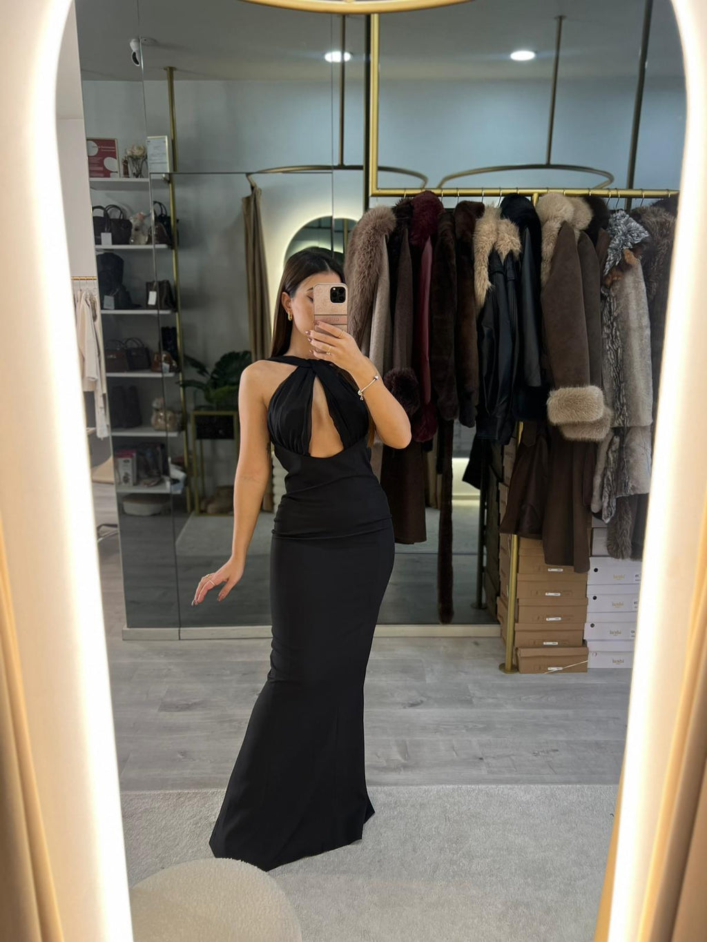 Vestido Longo com Pérolas - F&P Paris