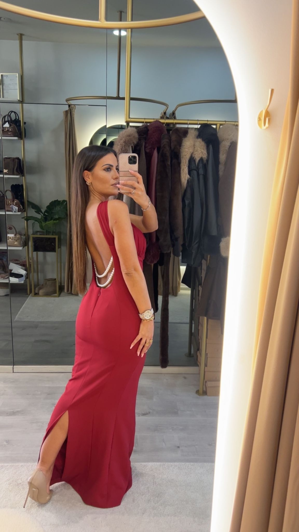 Vestido Longo com Pérolas - F&P Paris
