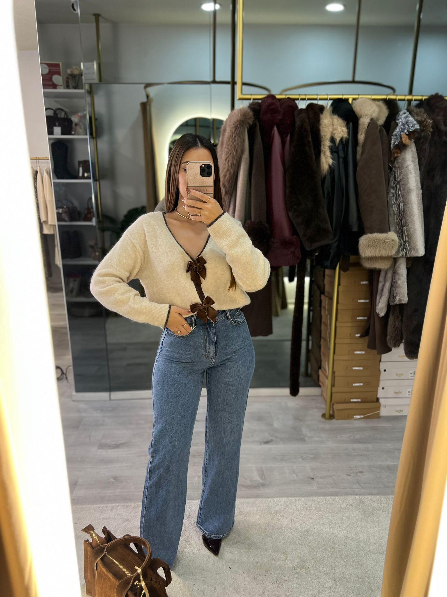 Calças Cherry Detail