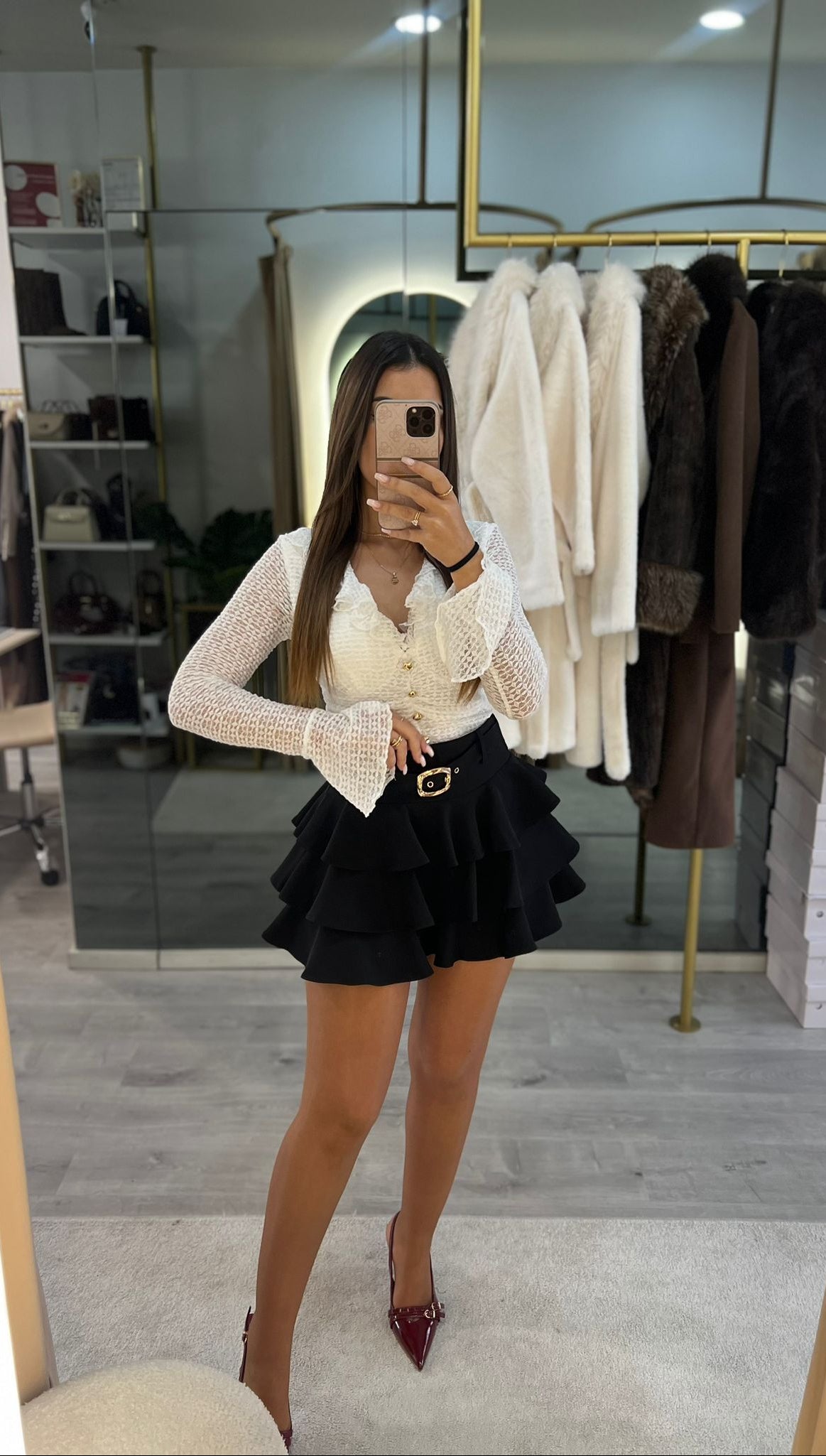 Saia com Folhos – Georgia