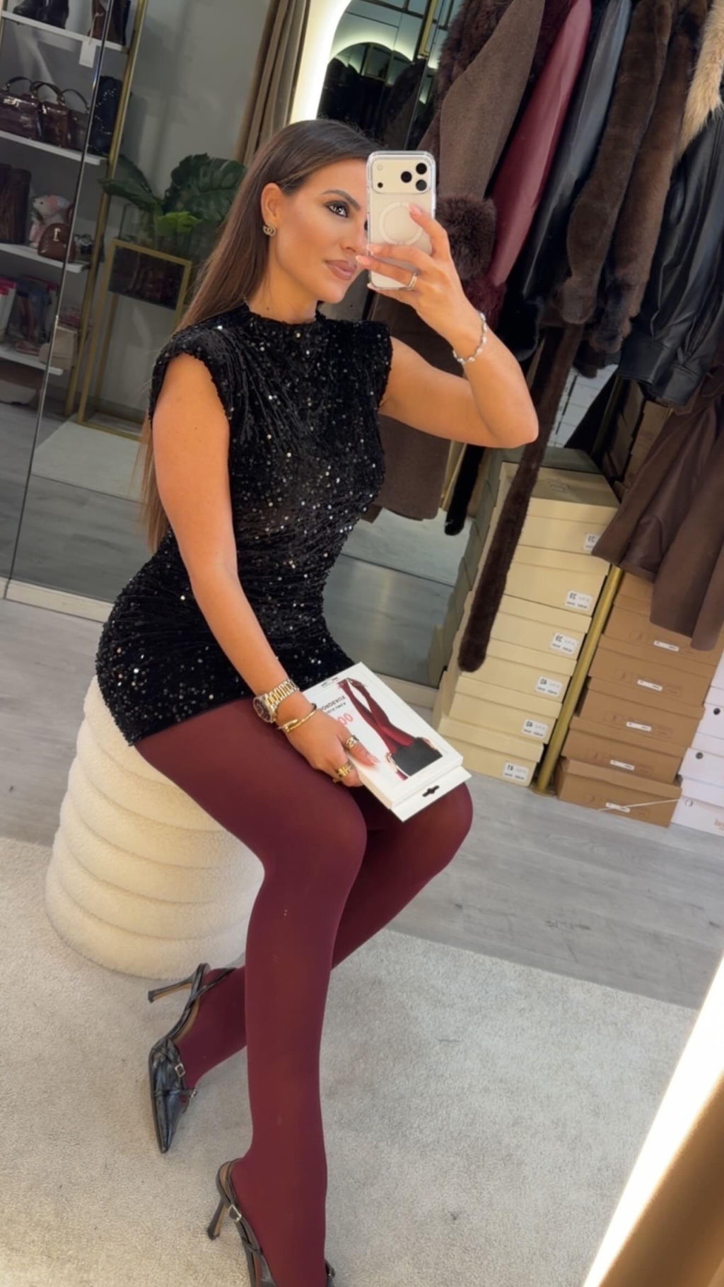 Meia Bordeaux 100 DEN