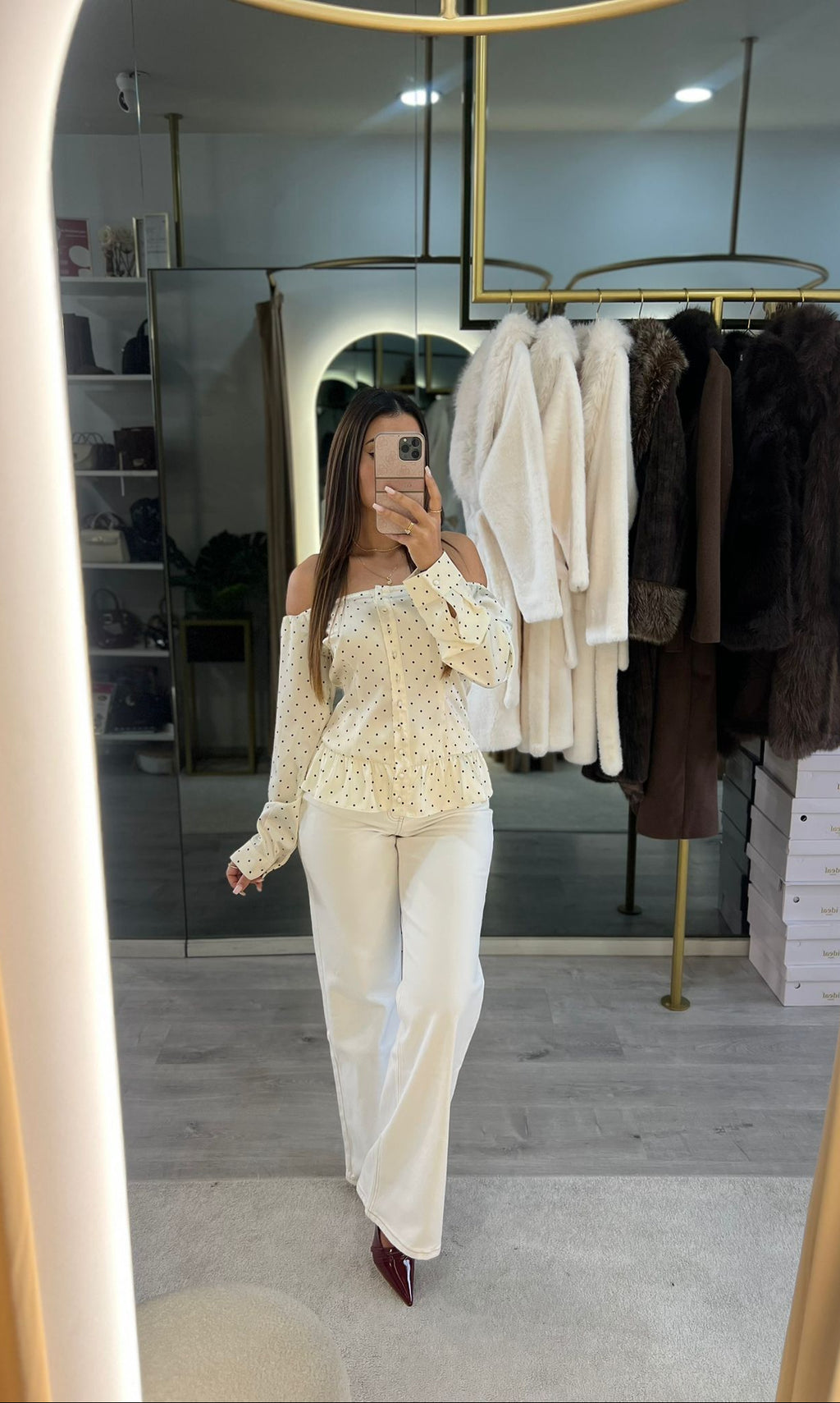 Top Acetinado Bolinhas – Golden Days Paris