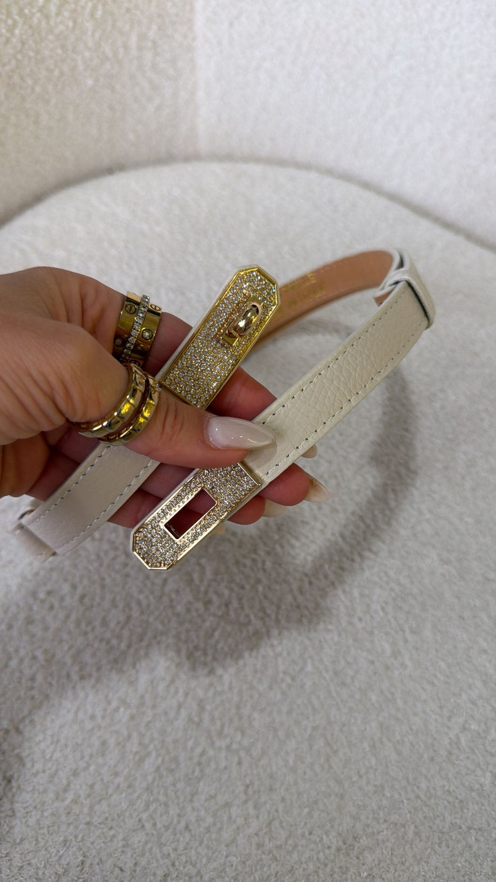 Cinto Premium em Pele - Brilhos