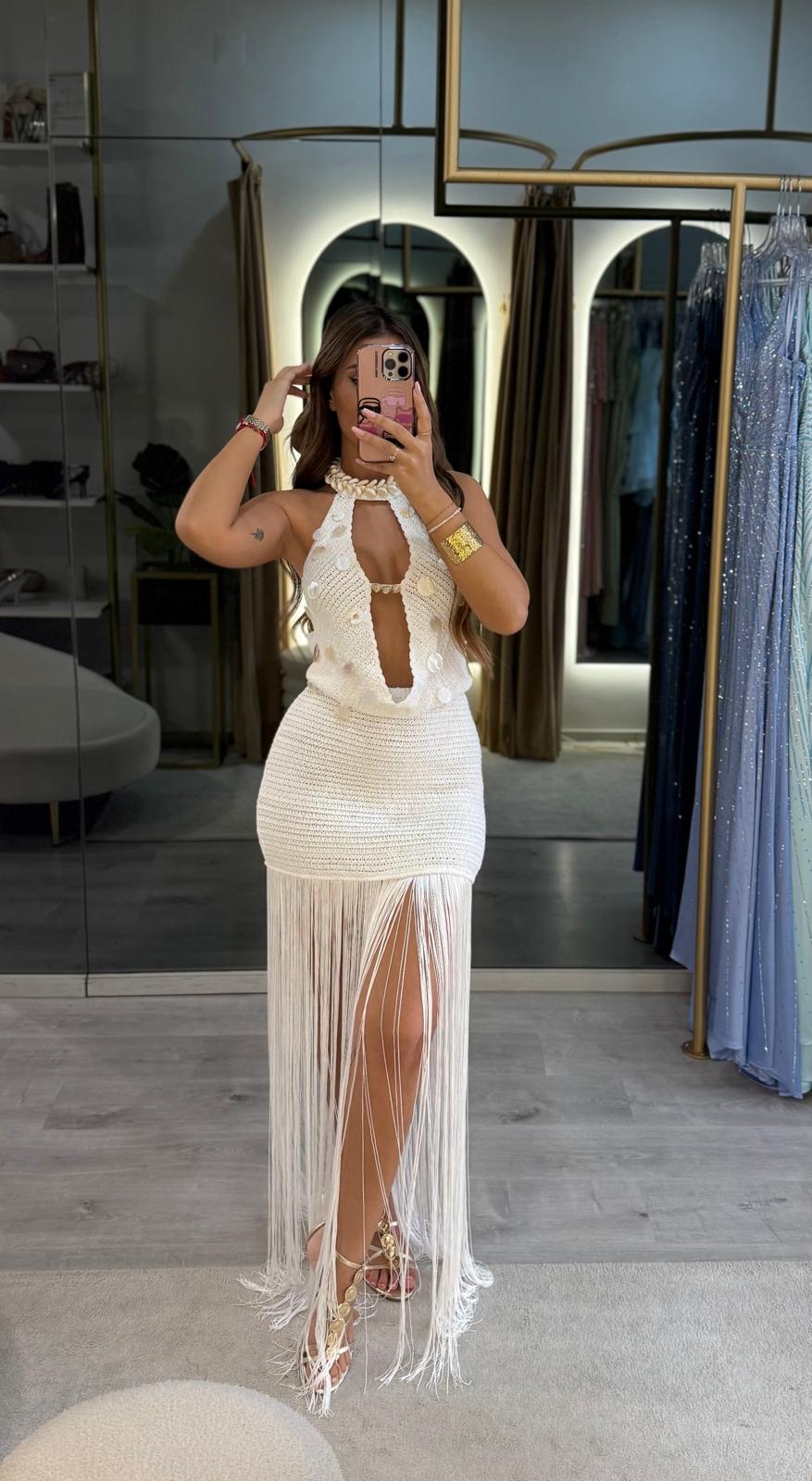 Vestido Sirena Franja - F&P Paris