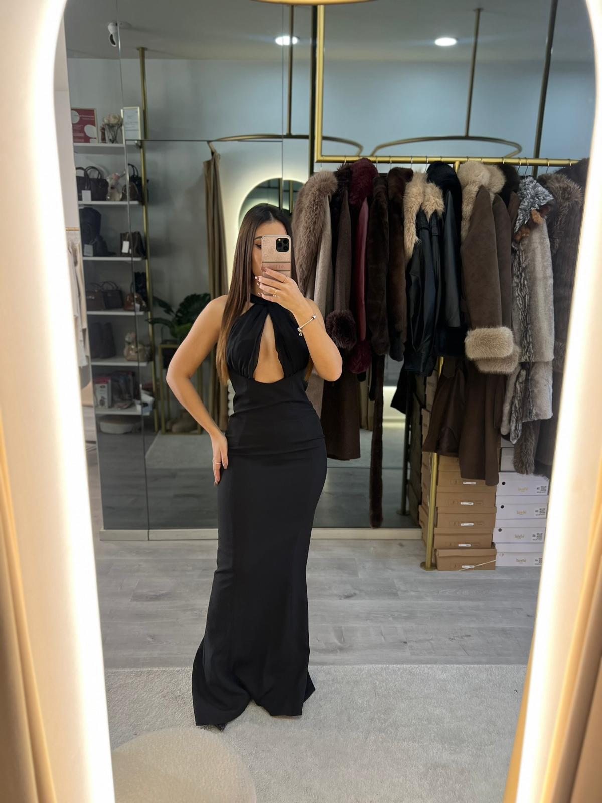 Vestido Longo com Pérolas - F&P Paris