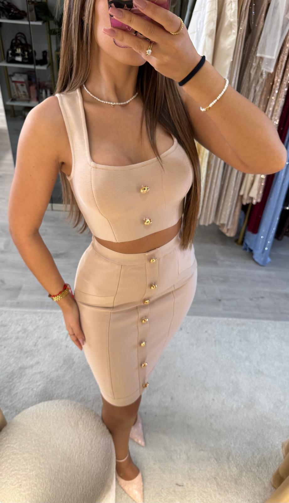 Conjunto Crop e Saia Elegante - F&P Paris