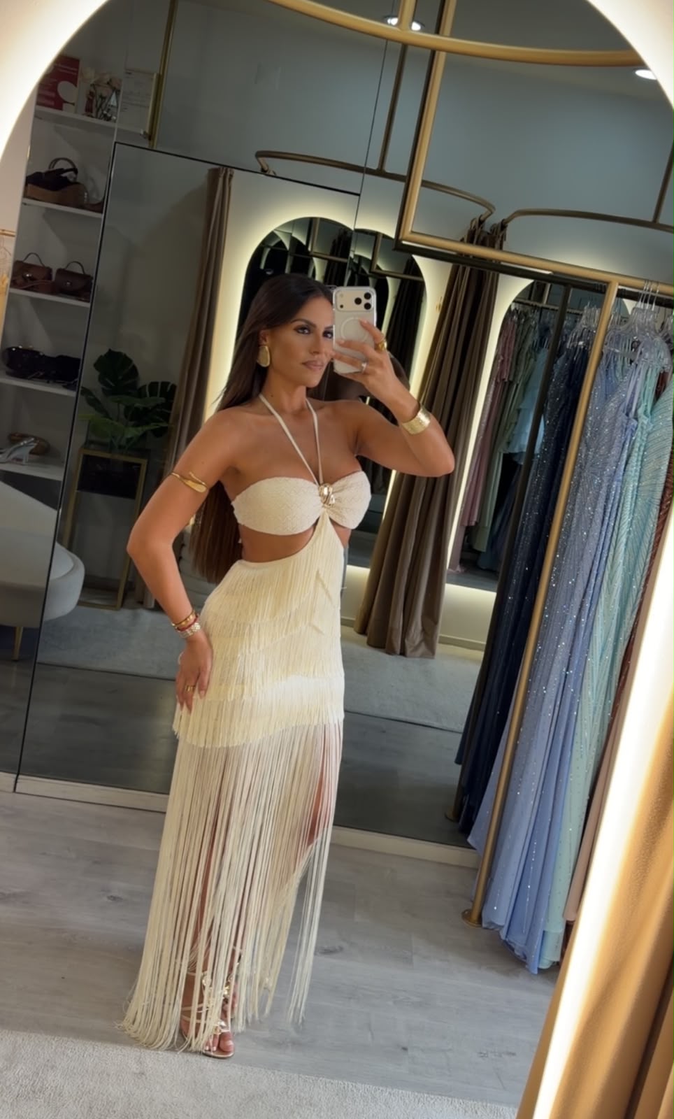 Vestido Mykonos Franja - F&P Paris