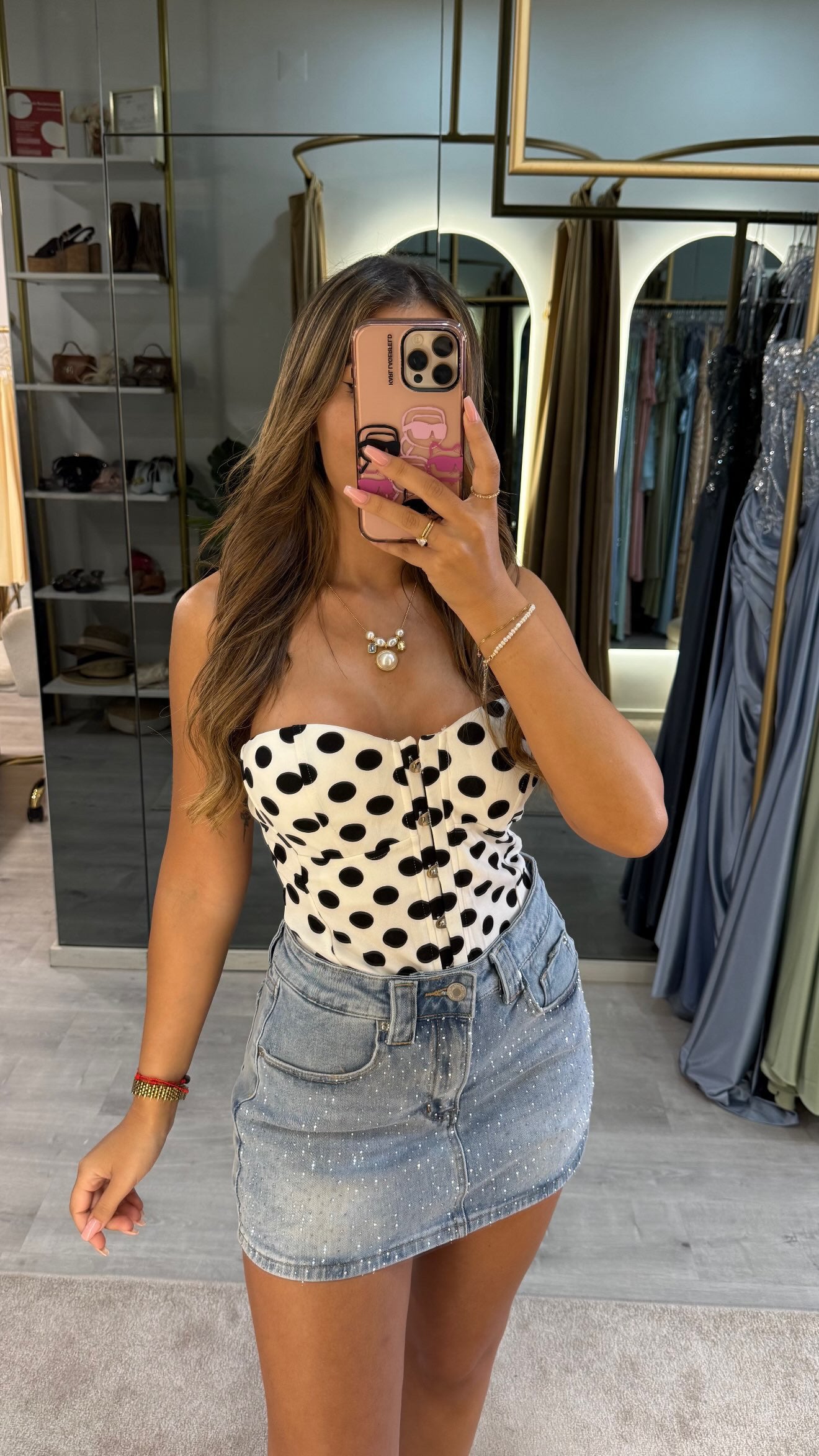 Top Positano Polka Dots