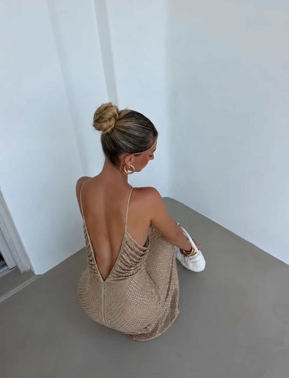 Vestido Strass Golden Étoile ✨