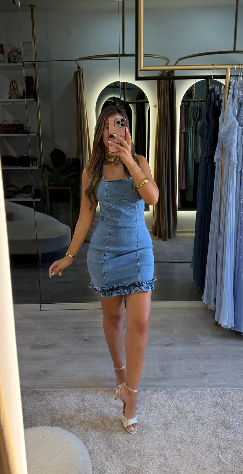 Vestido Denim Romance