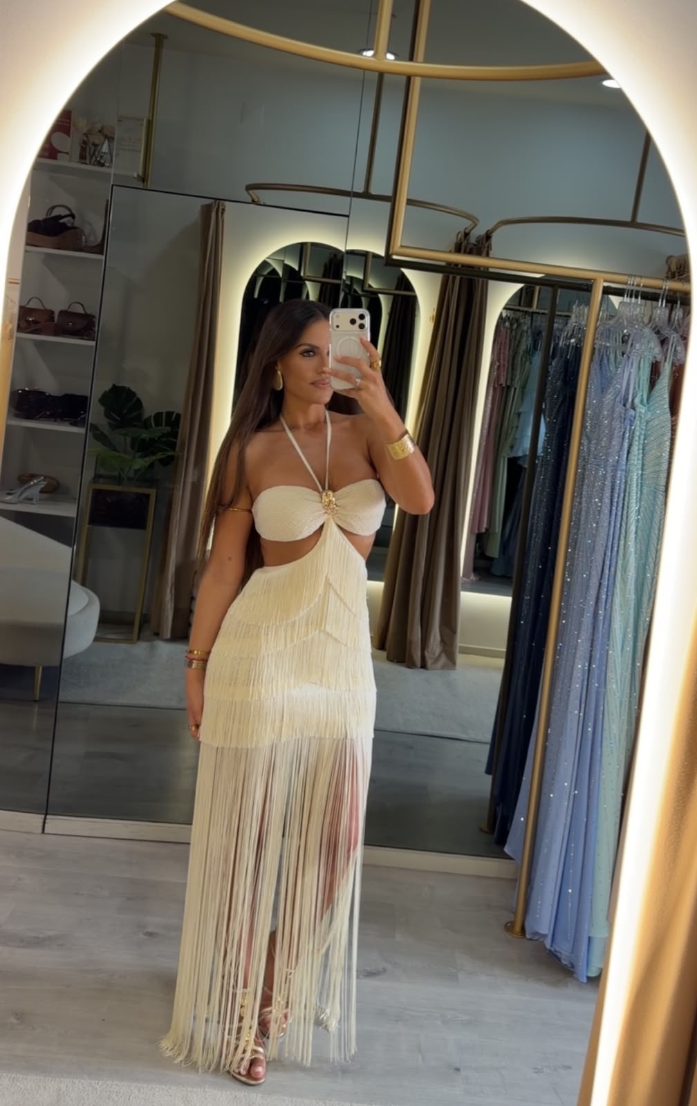 Vestido Mykonos Franja - F&P Paris