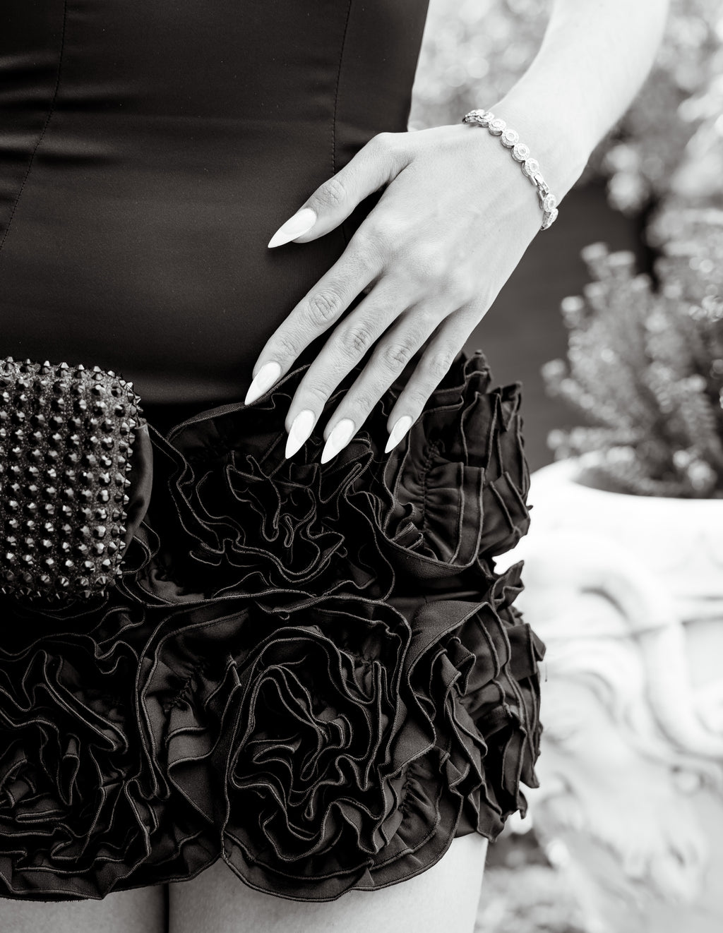 Vestido Noir Petal - F&P Paris