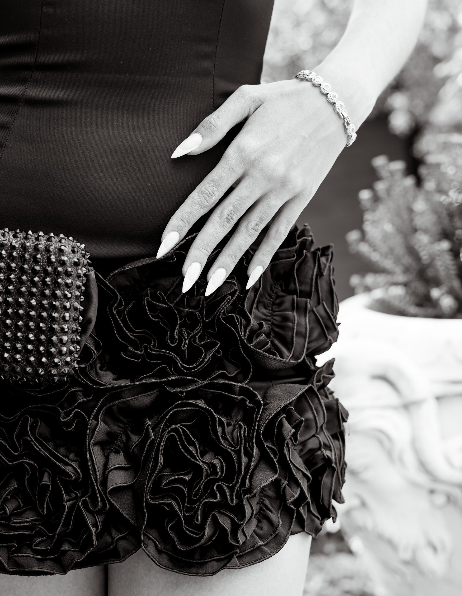 Vestido Noir Petal - F&P Paris