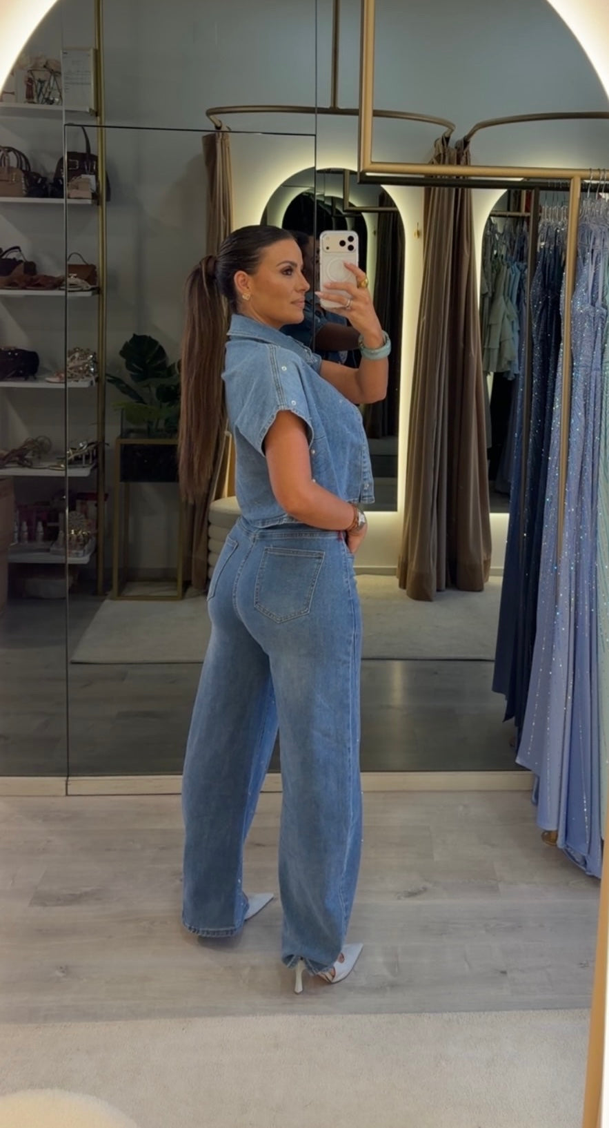 Conjunto Jeans aplicações Balloon