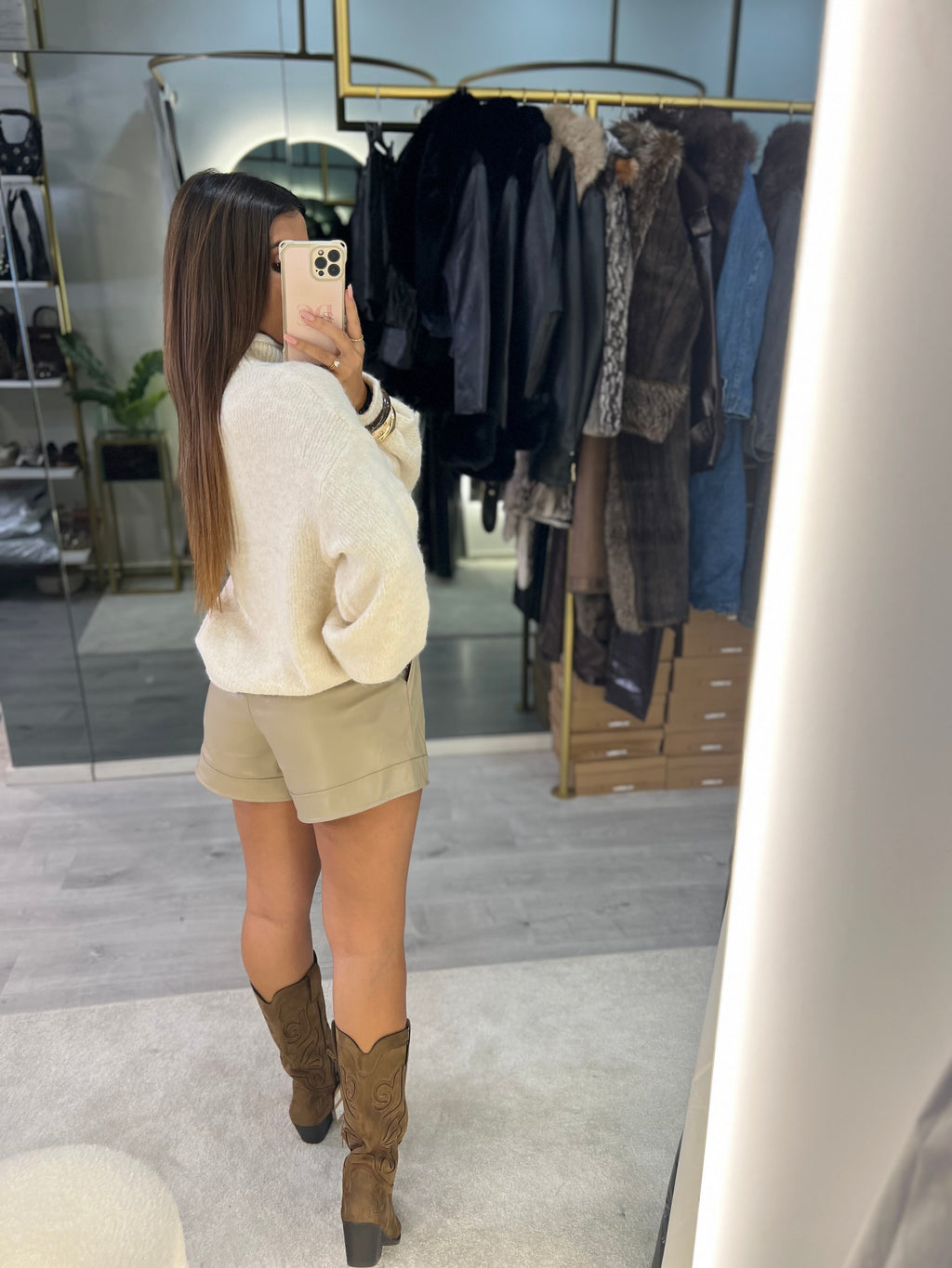 Calção Leather Chic