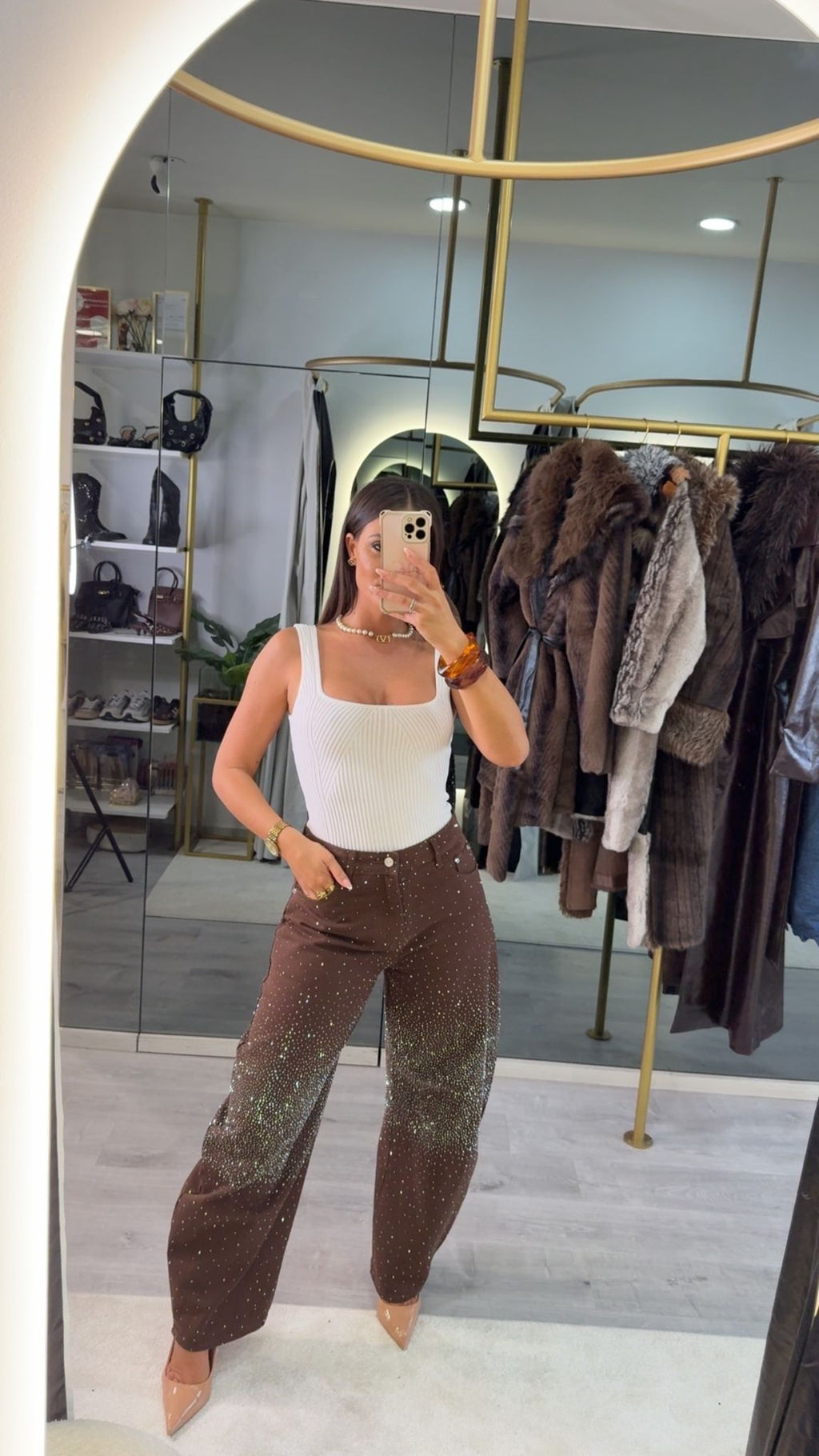 Balloon Jeans com Brilhos Mochy