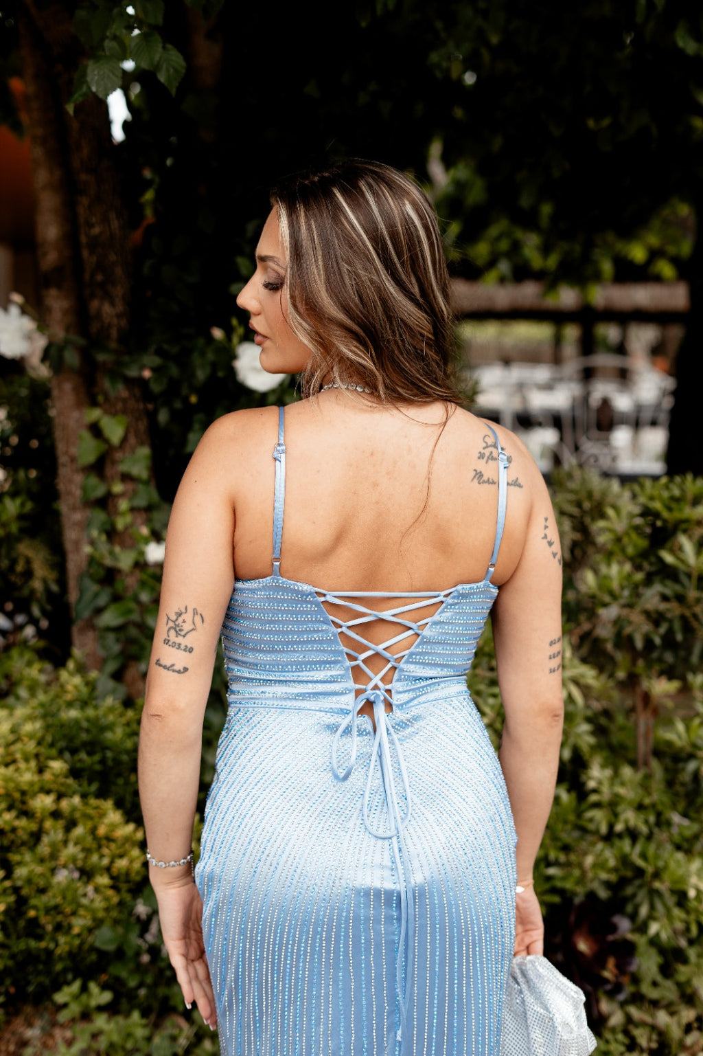 Vestido Celeste Glam - F&P Paris