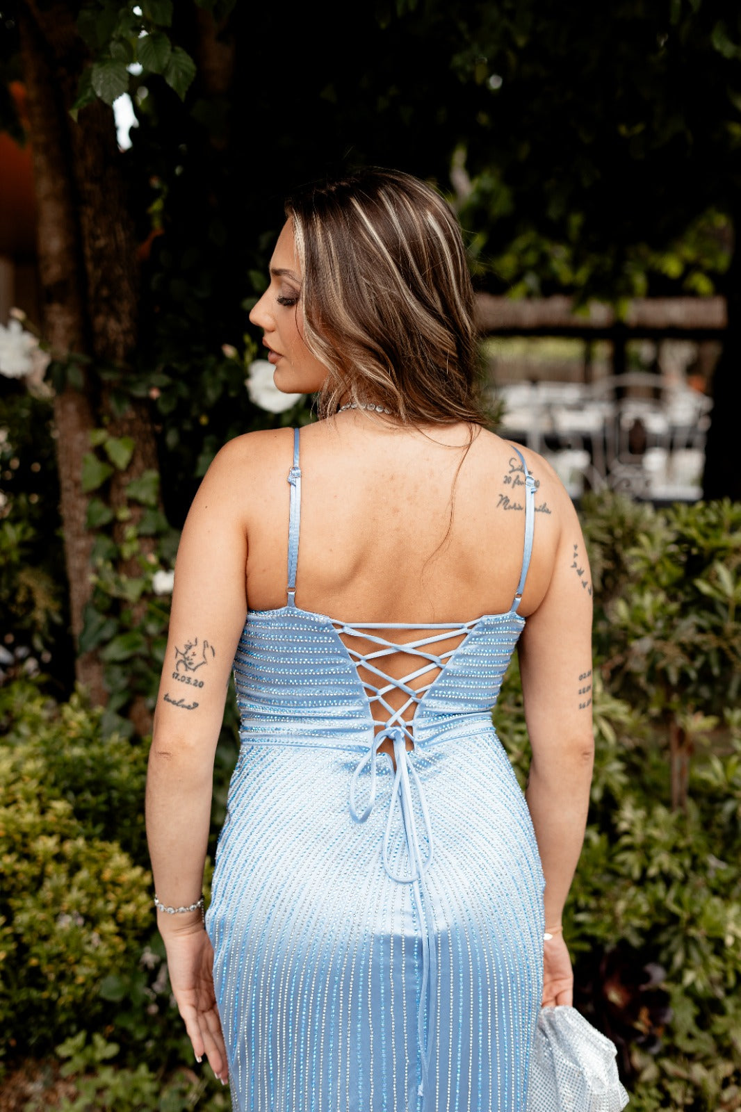 Vestido Celeste Glam - F&P Paris