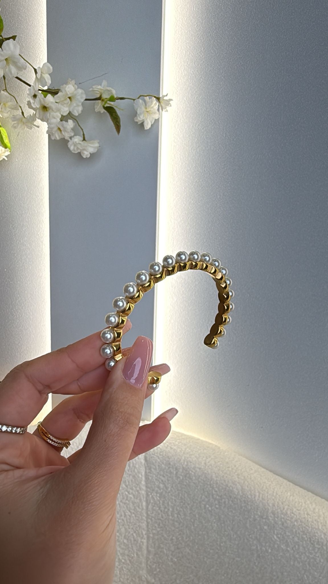 Pulseira Pérola Dourada
