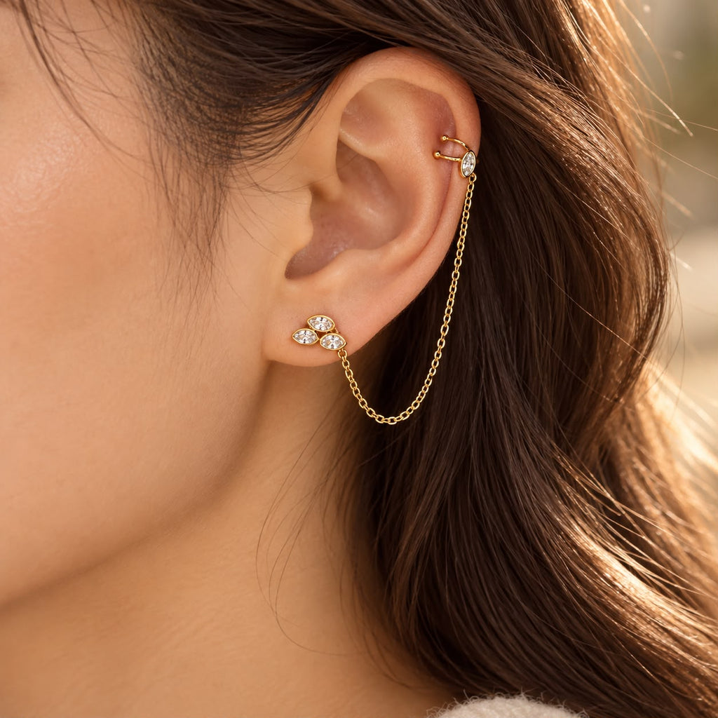 Ear Cuff Golden Shine