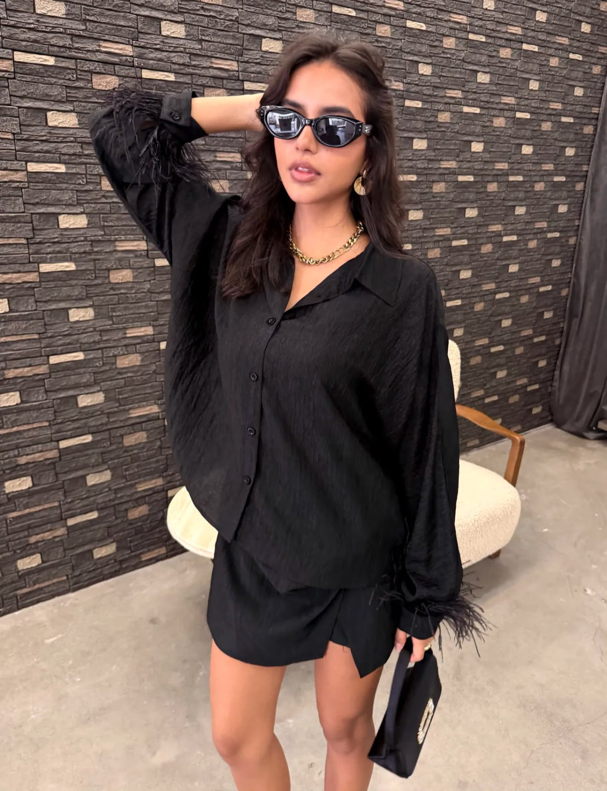 Camisa Feather Elegance