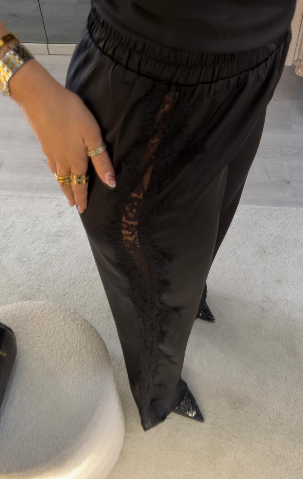 Calças Satin Lace - Unika Paris