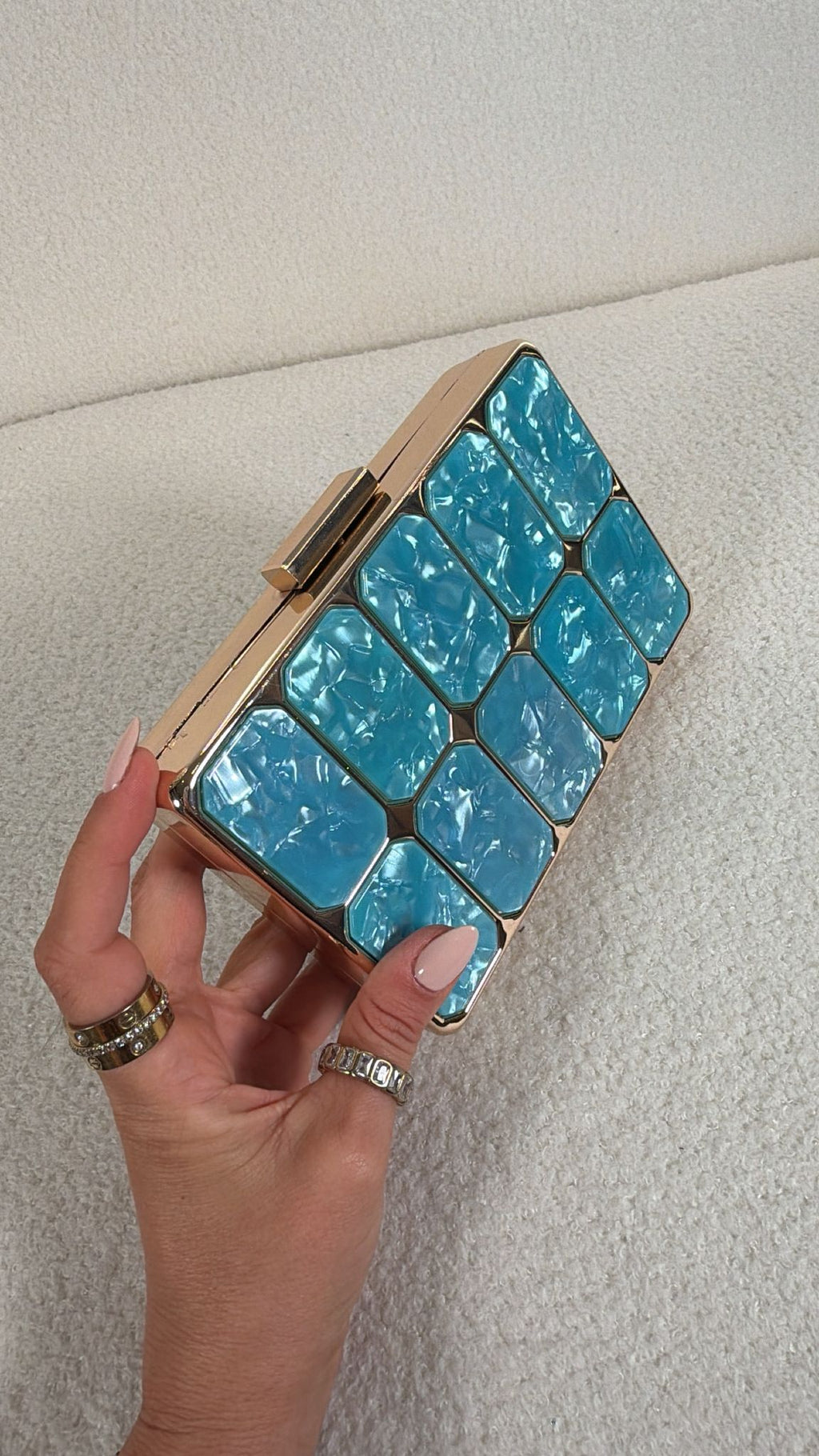 Clutch Aqua Mosaic
