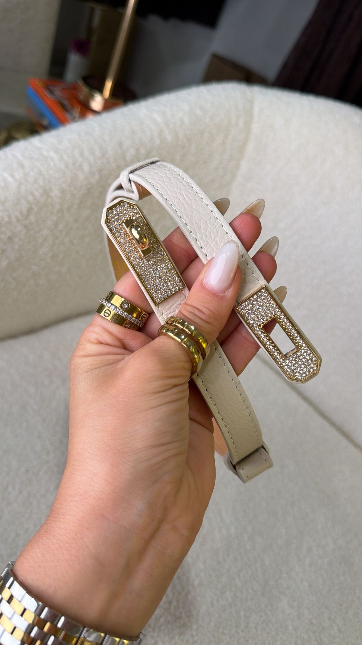 Cinto Premium em Pele - Brilhos