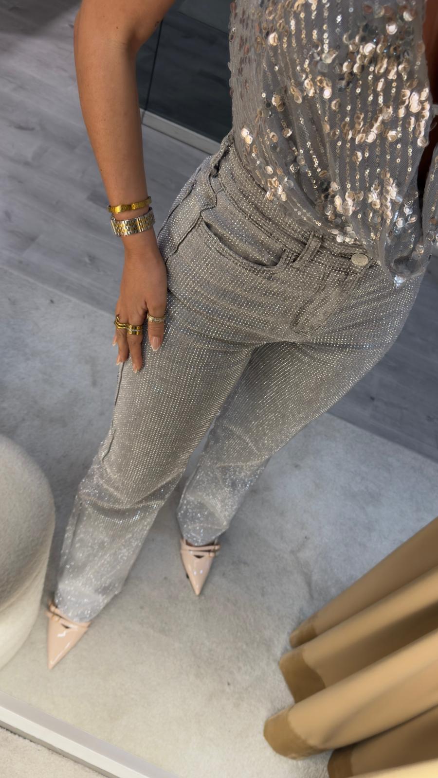 Jeans Brilhantes Strass - Kate Denim