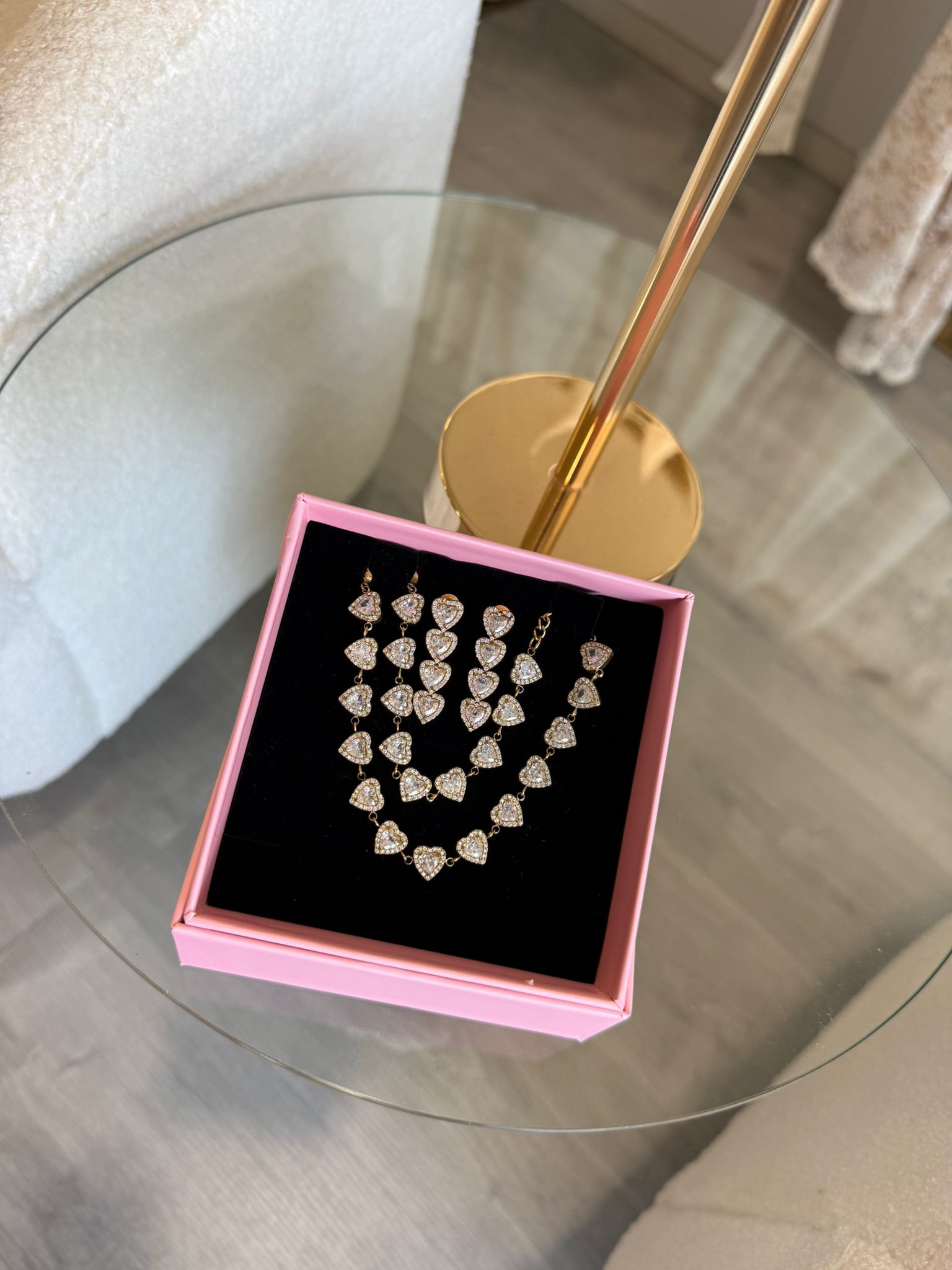 Pulseira Corações Gold