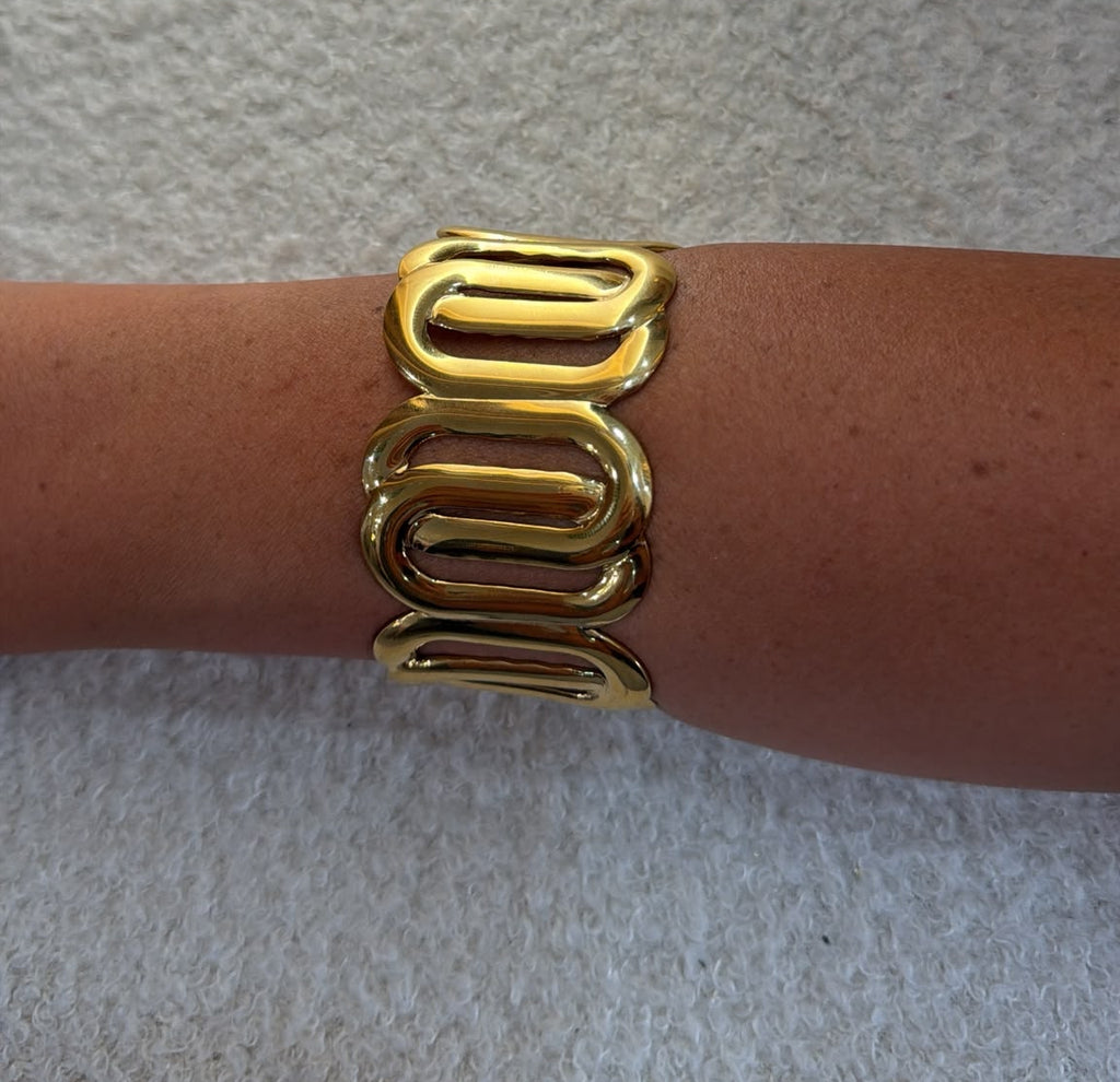 Bracelete Serpentina Dourada