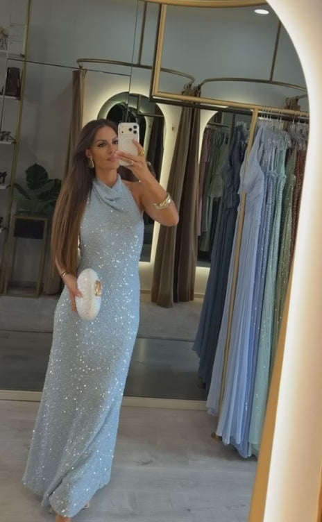 Vestido Celeste Shine - Vera & Lucy